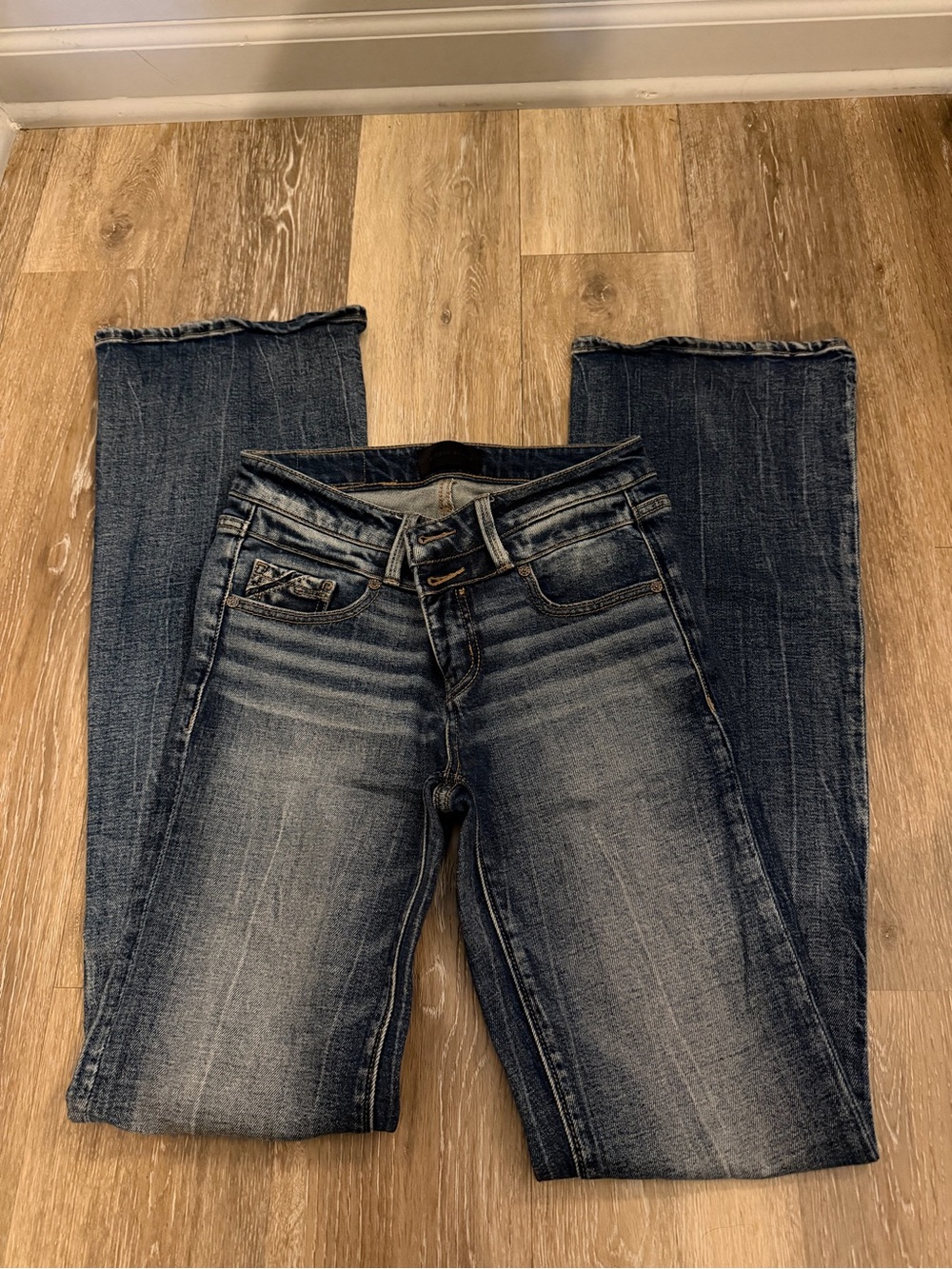 Women’s Buckle Black Flared Jeans